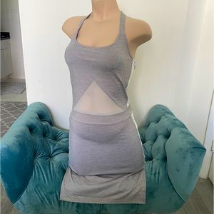 Puma Tank Gray Dress with Mesh Panelling S